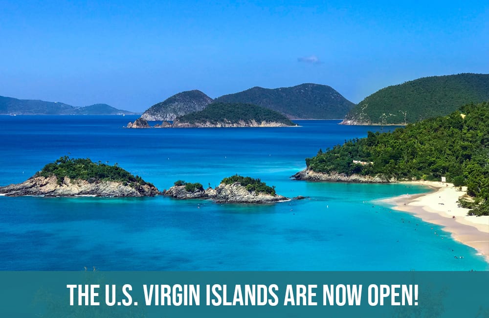 The U.S. Virgin Islands are officially open to tourists!